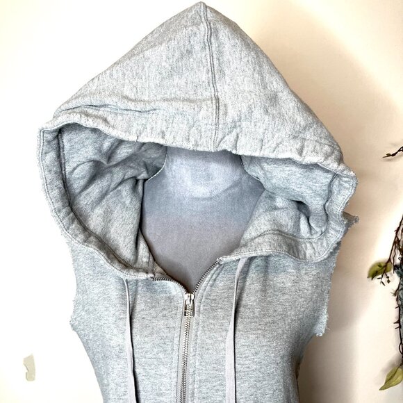 Womens Patchwork Hoodie Size Small Gray Green Tie Dye Ripped Frayed Grunge Goth - Picture 3 of 11
